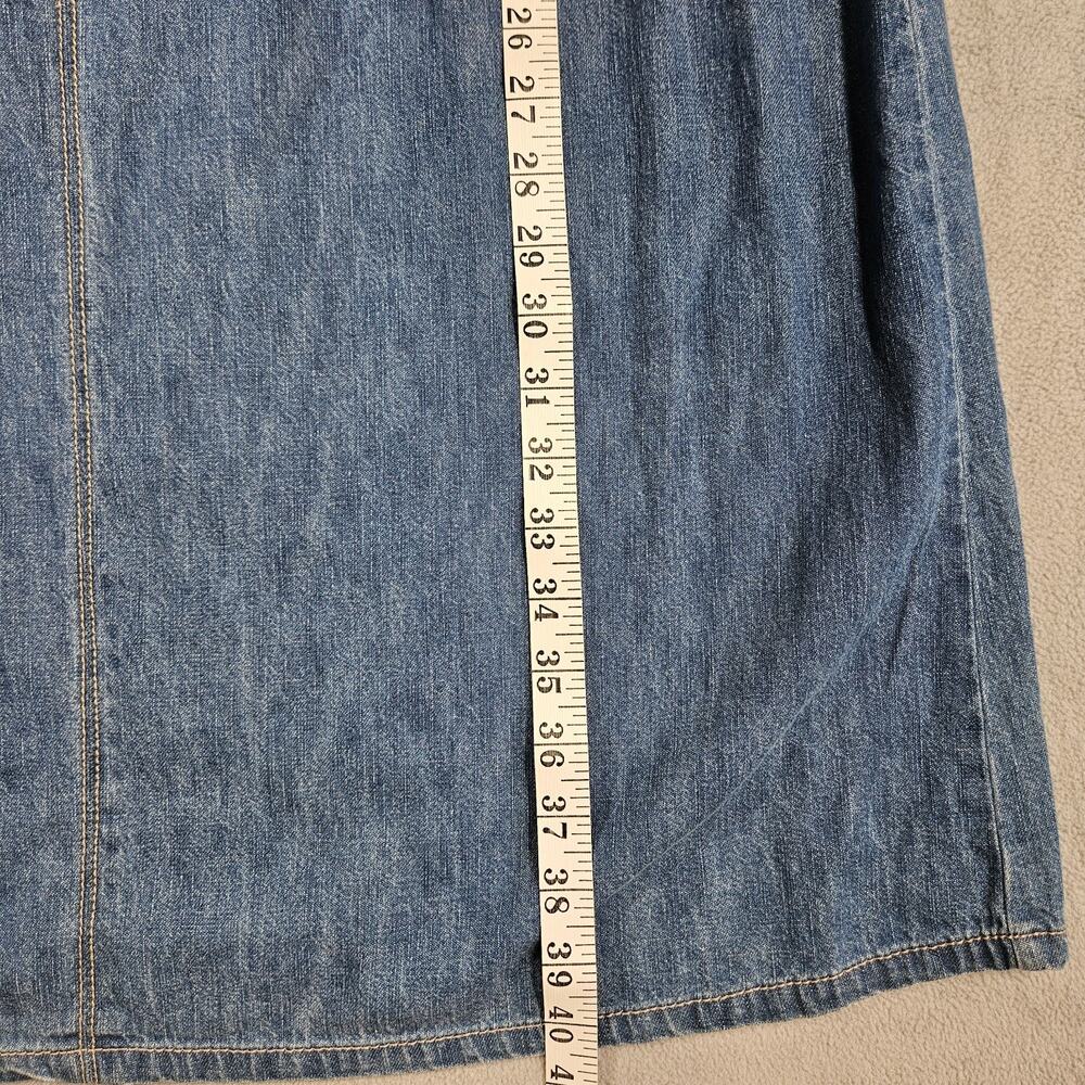Vintage FADED GLORY Denim Dress Size 18W Lace Up 90s Y2K Western Country - Picture 8 of 8